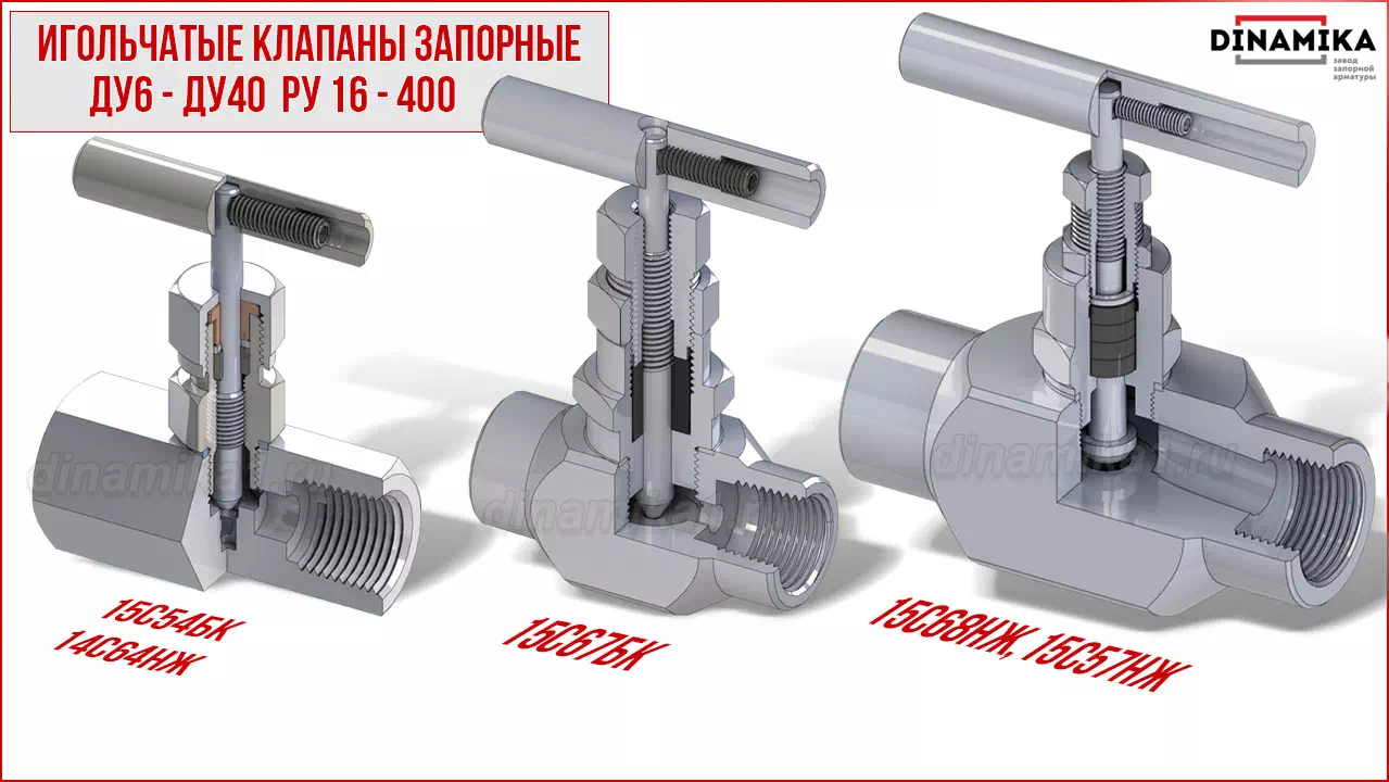 Резьбовые клапаны игольчатые муфтовые в Новосибирске